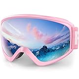 findway Skibrille Kinder,Ski Snowboard Brille Brillenträger Snowboardbrille Schneebrille Verspiegelt für Junior Jungen Mädchen Teenager-3 4 5 6 7 8 9 10 11 12 13 14 Jahre - OTG 100% Anti-UV Anti-Fog