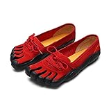 Five Fingers Schuh schwarz Damen Sport Zehenschuhe Barfußschuhe Run Innen Fitnessschuhe (Color : Red, Size : 38)