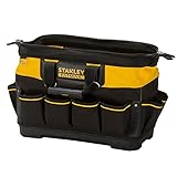 Stanley FatMax Werkzeugtasche (18 Zoll, 49 x 26 x 10 cm, wassserdichter Boden, verstärkte Nähte, ergonomischer Gummihandgriff, robuster Schultergurt, 600 Denier Nylon) 1-93-950