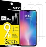 NEW'C 3 Stück, Panzer Schutz Glas für Xiaomi Mi 9, Frei von Kratzern, 9H Härte, HD Displayschutzfolie, 0.33mm Ultra-klar, Ultrabeständig