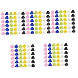 OATIPHO 5 Sätze Schmetterlingshutschnalle Rollen Stifte Kupplungsbackenhalter Diy Schmuckzubehör Broschenverschluss Kunststoff-pin-rückseiten Stiftverriegelung Zurück Plastik 60 Stück * 5
