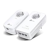 TP-Link WLAN Powerline Adapter Set TL-WPA8631P KIT(Dualband WLAN 1200Mbit/s, AV1300 Powerline, Steckdose, Wifi Clone, MU-MIMO, 4 Gigabit Ports, Plug&Play, ideal für HD-Streaming, App Kontrolle)weiß