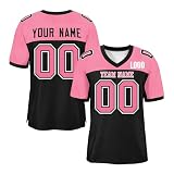 Personalisiertes American Football Trikot mit Namen Nummer Benutzerdefinierte Herren Sporthemden Trikot Atmungsaktiv Personalisierte Fußballtrikots Fußball Team Shirt für Frauen Männer Jug