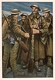 SERENDIPITP Leinwand Malerei Poster Bilder Druck Wandgemälde Eine Gruppe von soldaten Britischer Künstler an der front von christopher richard wynne Nevinson für Wohnzimmer-Dekor 60x90