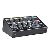Bobique Audio Sound Mixer,Ultra-compact Low Noise 8 Channels Metal Mono Stereo Audiomischpult with Power Adapter Cable