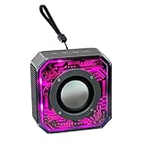 CENMEN Mecha Bluetooth-Lautsprecher, transparent, Pickup, RGB, tragbar, für den Außenbereich, kleiner Mini-Lautsprecher, schwarz, langlebig,