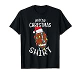Lustige Weihnachten American Football Fan Trikot Nikolaus T-Shirt