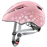 uvex kid 2 cc - leichter Fahrradhelm für Kinder - individuelle Größenanpassung - erweiterbar mit LED-Licht - pink polka - 46-52 cm