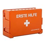 Erste-Hilfe-Koffer | Verbandskasten für Unternehmen, Vereine & Schulen | DIN 13169 & 13157 | Mit Wandhalterung (DIN 13157 | Economy)