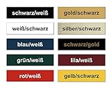 2x Klingelschild selbstklebend - Made in Germany - Briefkastenschild Briefkasten-Namensschild Türschild mit Gravur - Witterungsbeständig