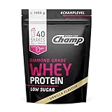Champ Diamond Grade Whey Protein Vanille Eiweißpulver 1000g – Proteinpulver mit 72% hochwertigem Molkenprotein – Fördert den Muskelaufbau