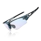 ROCKBROS Fahrradbrillen Selbsttönend Sonnenbrille Photochromatisch für Damen und Herren UV400 Schutz TR90 Rahmen für Sport Radfahren Angeln