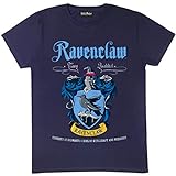 Harry Potter Ravenclaw Crest Herren-T-Shirt Marine XL | S-XXL, Zauberwelt Hogwarts Rundhalsausschnitt Graphic Tee, Geburtstagsgeschenkidee für Männer, für Haus oder Gym