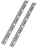 Gedotec Schrankaufhänger Stahl verzinkt H10323 | 2 Stück Schrankhalter zum Schrauben Länge: 857 x 26 mm | Möbelaufhänger | Aufhängeschiene Metall | Schrankträger stabil | Schrankträger | Schwerlast