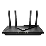 TP-Link Archer AX55 Wi-Fi 6 WLAN Router, 2402 Mbit/s 5 GHz, 574 Mbit/s 2,4 GHz, 4 × Gigabit LAN-Ports, 1 × USB 3.0 Port, unterstützt keine DSL-Funktion, Schw