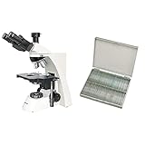 Bresser trinokulares Durchlicht Mikroskop Science TRM-301 Trino 40-1000x Vergrößerung, planachr & Dauerpräparate für Mikroskop (100 Stück), vorgefertigte und konservierte Präparate