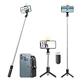 Bluetooth Selfie Stick Tripod,4 in 1with Remote Control 360° Rotation Extendable Selfie Stick Tripod,75 cm Selfie Stick for iPhone 12/11,Samsung Galaxy S20 S10 Huawei für 4.5-7 Zoll Smartphone