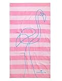 TOM TAILOR 0110376 Strand- und Liegetuch Velours Flamingo 1x 85x160 cm flamingo