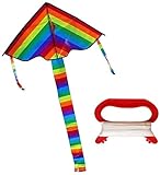 QIANMEI Drachen Kite for Kinderdrachen for Kinder Leicht zu fliegen Einzelzimmer mit Schwanzbändern, einfache Fliege for Kinder und Anfänger Games und Aktivitäten im Freien