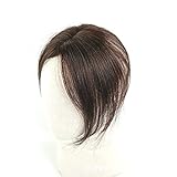 HBHBYNYN Damen Haarteil Echthaar Topper Haare Seide Basis Clip in Extensions Haarverlängerung Dichte Remy Silk Base Glatt 28cm (Color : Light Brown)