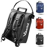 Valkental - 3in1 Fahrradtasche - Geeignet als Gepäckträgertasche, Rucksack und Umhängetasche - Wasserdicht & Reflektierend in Schwarz