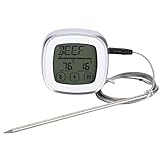 Gugxiom Kochthermometer, Grillthermometer, Hintergrundbeleuchtung, Display, einfache Bedienung, kabellos, zum Kochen für Herd für Zucker Kochen und Grillen