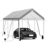 Lagerzelt Stabil Zelthalle Wasserdicht Garagenzelt Hochwertig Gerätehaus 3x6m PE Plane Lagerhalle beständig Industriezelt Übergroß Weidezelt Unterstand für Autos, SUVs, Booten und LKW