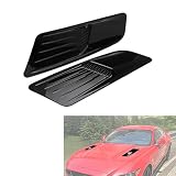 Generisch 1 Satz (2 Stück) Tuning zubehör für die Lüftungsschlitze der Motorhaube, kompatibel mit Chevrolet Corvette C4 1983-1996,Ausgewählte Auto Tuning Artikel,schicke Optik (Schwarz)