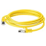 Newyork Cables™ 10 Stück Cat6 Ethernet Patchkabel | 15 Fuß Snagless RJ45 Stecker Netzwerk Patchkabel | Reines blankes Kupfer 4 Paar UTP 24 AWG Draht | 10 Gb, 550 MHz High Bandwidth LAN Kabel (Gelb)