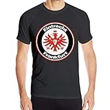 Y-Store Mens Short Sleeve Running Tees, Fast-Drying Sports Tshirt Theme Print - Eintracht Frankfurt