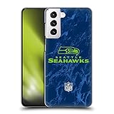 Head Case Designs Offizielle Zugelassen NFL Marmor Farbig Seattle Seahawks Graphics Harte Rueckseiten Handyhülle Hülle Huelle kompatibel mit Samsung Galaxy S21+ 5G