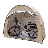 QGGESY Outdoor-Fahrradzelt, großer Campingplatz zum Abstellen von Mountainbike-Unterständen, Regen- und staubdichte tragbare Motorradabdeckung,Beige,200 * 85 * 165cm