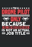 I'm A Drone Pilot Only Because… Full Time Multitasking Ninja Is Not An Actual Job Title: Drohne & Drohnen Pilot Notizbuch 6'x9' Pilot Quadrocopter Geschenk