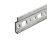 Gedotec Wandschiene Küchenschrank Schrankaufhänger Aufhängeschiene - Oberschrank | Länge 2000 mm | Stahl verzinkt | Montageschiene für Hänge-Schränke | 1 Stück - Hänge-Schiene Metall zum Schrauben