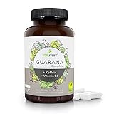 VITALKRAFT Guarana-Komplex / 120 hochdosierte vegane Kapseln mit 470mg Guarana, 150mg Koffein und Vitamin B6 / Veganer Energy-Booster gegen Müdigkeit