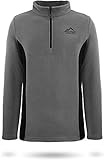 normani Fleecepullover Sport-Sweatshirt für Herren 1/4 Zip Reißverschluss und Stehkragen 280 g/m² Dicke Grammatur - auch in Übergröße Farbe Stonegrau Größe M/50