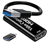 Video Capture Card, Papeaso 4K HDMI to USB Capture Card, Full HD 1080p Video Capture Device, HDMI Video Game Capture for Editing Video/Games/Streaming/Online Teaching(Black)
