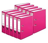 Herlitz Ordner maX.file protect A4 (8 cm mit Einsteckrückenschild) 10er Pack (Pink)