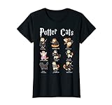 Harry PaPewter Cute Cats T-Shirt Potter Fan-T-Shirt Geschenk T-Shirt