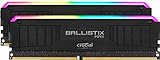 Crucial Ballistix MAX BLM2K16G44C19U4BL RGB, 4400MHz, DDR4, DRAM, Desktop Gaming Speicher Kit, 32GB (16GBx2), CL19, Schwarz