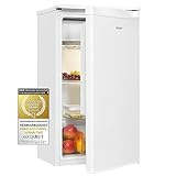Exquisit Kühlschrank KS86-0-091F weiss | 79 l Nutzinhalt | Eisfach | Kühlschrank ohne Gefrierfach freistehend mit LED-Beleuchtung | 45cm Breite