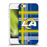 Head Case Designs Offizielle NFL Schottenstoff Los Angeles Rams Art Soft Gel Handyhülle Hülle kompatibel mit Apple iPhone 5 / iPhone 5s / iPhone SE 2016