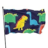 135 Gartenfahne 3X5Ft Kawaii-Dinosaurier Flagge Verblassen Beständig Premium Flagge Diverse Banner Für Bauernhof, Hauswanddekoration, Hinterhof