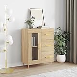 NQJIBUE Schränke & Stauraum Sideboard Sonoma Eiche 69,5x34x90cm Holzmöb
