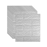 3D-Wandpaneele for Abziehen und Aufkleben aus Schaumstoff, 3D-Ziegeltapete, Kunststein-Wandpaneel, selbstklebende Tapete for die Innenwanddekoration – 20 Stück ( Color : Grey , Size : 3mm-[35x38cm] )