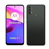 Motorola moto e40 (6,5'-Display, 48-MP-Kamera, 4/64 GB, 5000-mAH, Dual-SIM, Android 11) Dunkelgrau + KFZ-Adapter [Exklusiv bei Amazon]