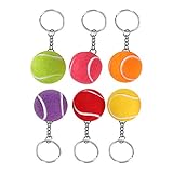 Mini Schlüsselanhänger, Multi Farben Tennisball Schlüsselanhänger Durchmesser 4cm / 1,6in Kompaktes Design für Taschen Schlüsseldekoration