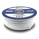 ARLI 100m 135dB Sat Koaxialkabel Koax Kabel Antennenkabel 4K FullHD UltraHD 4K 5-fach geschirmt für DVB-S / S2 DVB-C DVB-T BK Anlagen Satkabel HD UHD 3D verlegekabel 5 fach schirmung 135 dB 100
