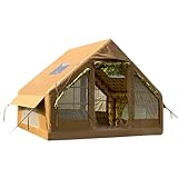 6,4㎡ aufblasbares Campingzelt für 3–4 Personen, luxuriöses Outdoor-Zelt für Familien-Glamping, Outdoor-Party, einfacher Aufbau, 4-Jahreszeiten-wasserdichtes, winddichtes Outdoor-Aufb