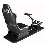 Dishot Driving Cockpit Spielsitz Rennradständer - Rennsitz mit Halterungen für Lenkrad-und Pedale – Simulation Sitz für PS4, Xbox One, PC, PS3